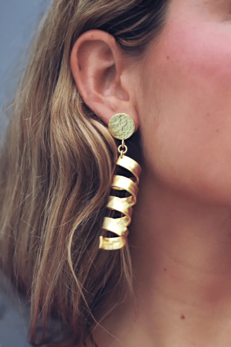 Aros serpiente medium - Pendientes Dorados | THE NOOK STORE