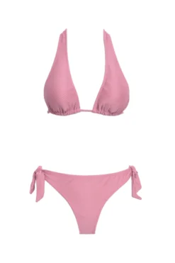 Bikini Triángulo Nido de Abeja Rosa Casis - The Nook Store