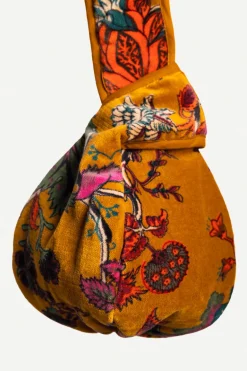 Bolso Asa Flores Mostaza - The Nook Store