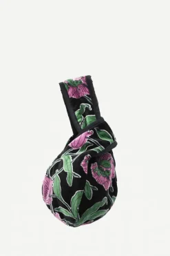 Bolso Asa Flores Negro - The Nook Store