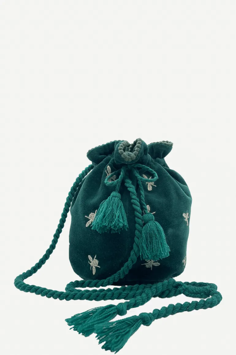 Bolso Sac Terciopelo Fly Verde Agua - The Nook Store