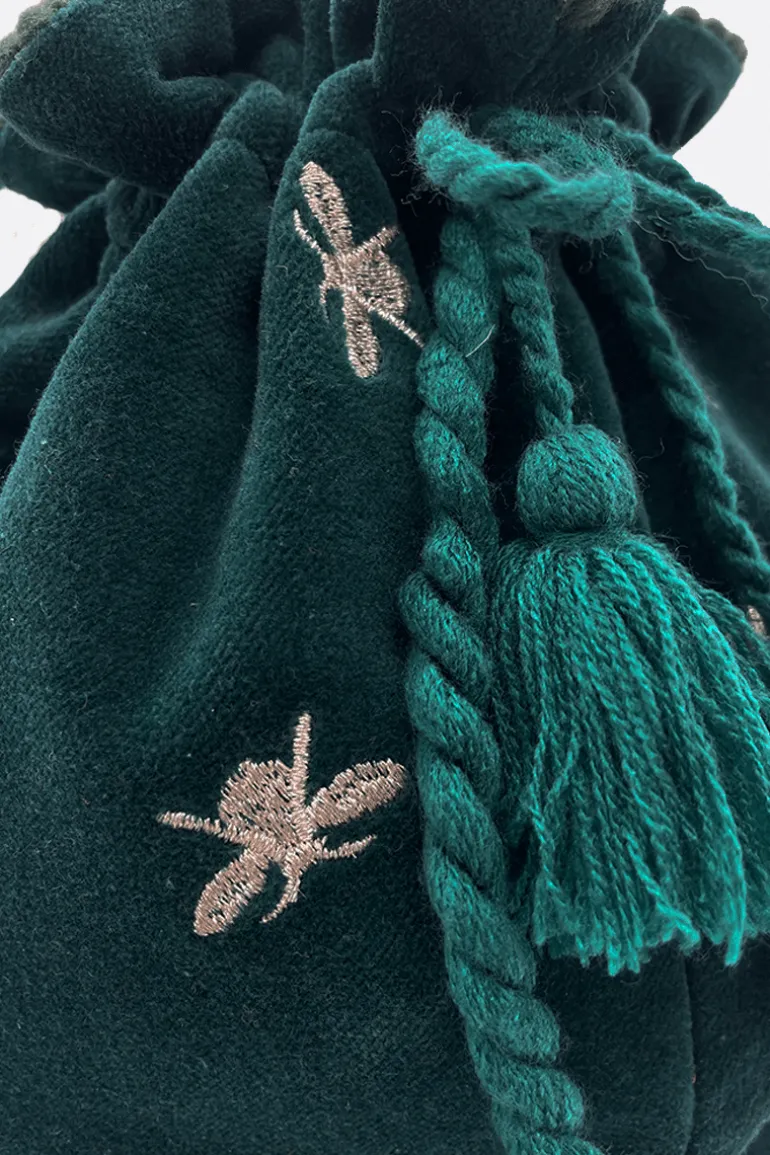 Bolso Sac Terciopelo Fly Verde Agua - The Nook Store