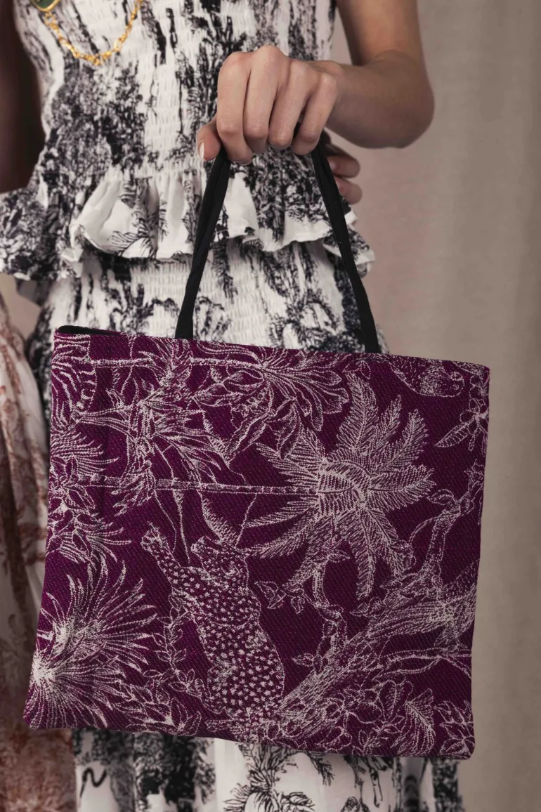 Bolso Shopper Cheetah Morado - The Nook Store