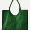 Bolso Shopper Terciopelo Verde - The Nook Store