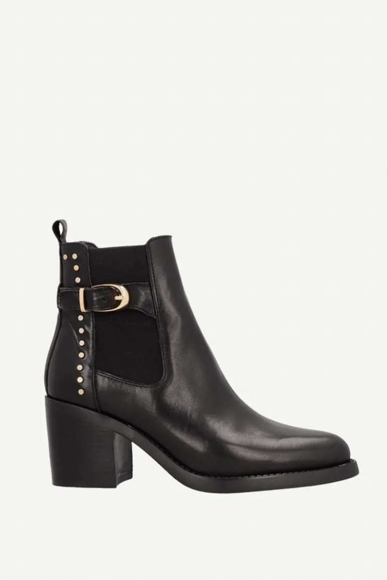 Botas Leyna Elástico Piel Negro - The Nook Store