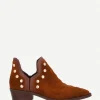 Botas Mer Tacón Bajo Ante Cuero - The Nook Store
