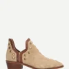 Botas Mer Tacón Bajo Ante Beige - The Nook Store