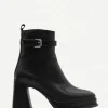 Botas Sella Hebilla Piel Negro - The Nook Store