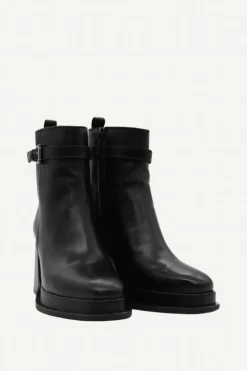 Botas Sella Hebilla Piel Negro - The Nook Store