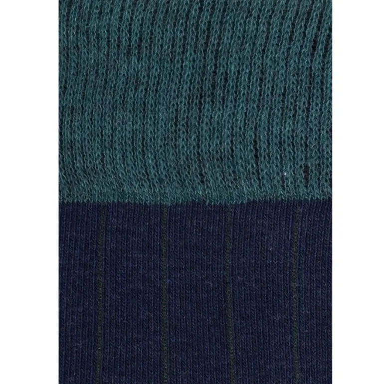 Calcetin caña alta L03 Azul marino - Verde - The Nook Store