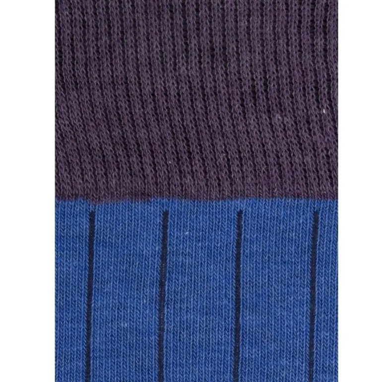 Calcetin caña alta L07 Azul índigo - Viola - The Nook Store