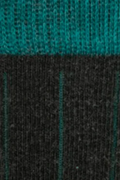 Calcetin caña alta L73 bicolor Carbone - Verde campo - The Nook Store