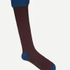 Calcetin caña alta L16 Chocolate - Azul raf - The Nook Store