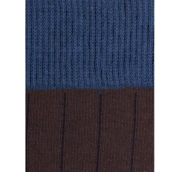 Calcetin caña alta L16 Chocolate - Azul raf - The Nook Store