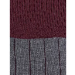 Calcetin caña alta L19 Gris - Vino - The Nook Store