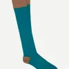 Calcetin caña alta L55 Verde ontano - Camel - The Nook Store