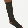 Calcetin caña alta L35 Verde caqui - Camel - The Nook Store