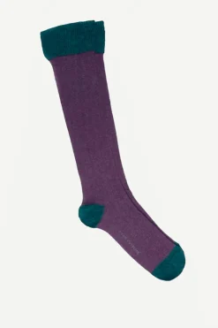Calcetin caña alta L47 Viola - Verde campo - The Nook Store