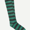 Calcetin caña alta R37 rayas Verde - Antracita - The Nook Store