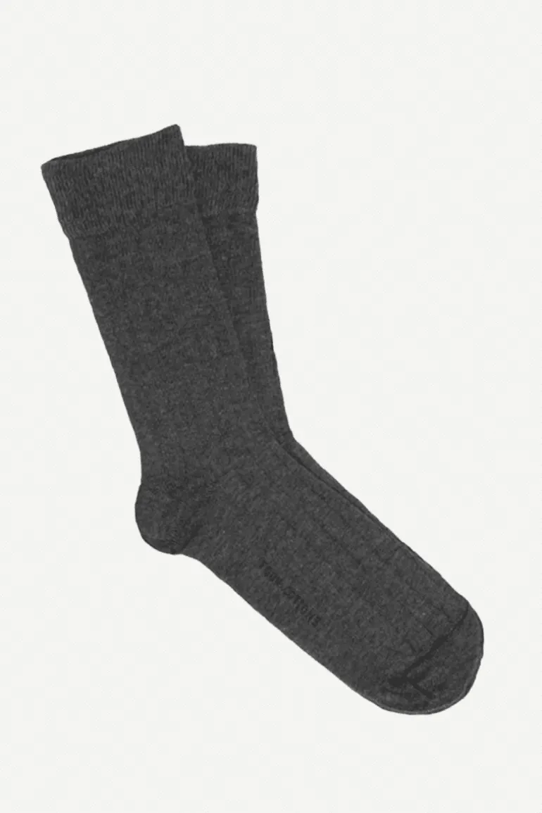 Calcetin caña corta LL05C Gris melagne - The Nook Store