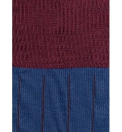 Calcetin canalé caña alta L04 Azul raf - Vino - The Nook Store