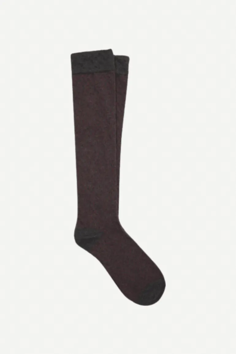 Calcetin ojo de perdiz OP01 Gris - Vino - The Nook Store