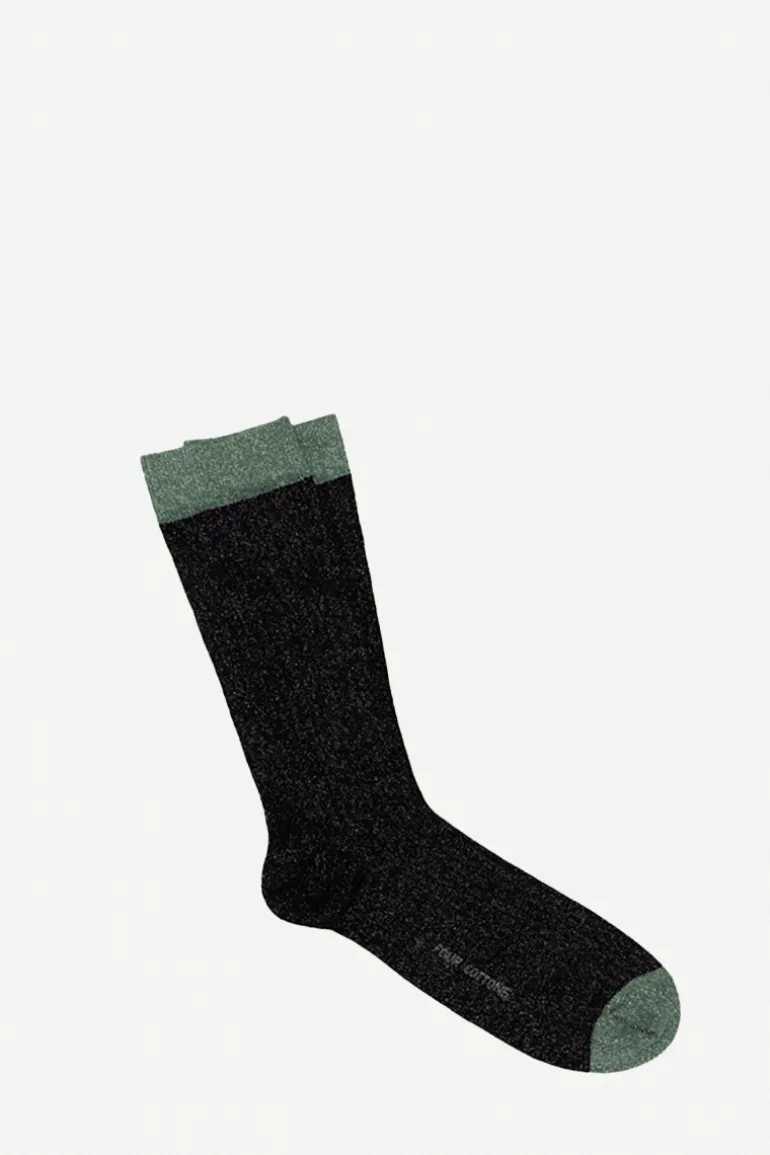 Calcetin P01 de purpurina Negro - The Nook Store