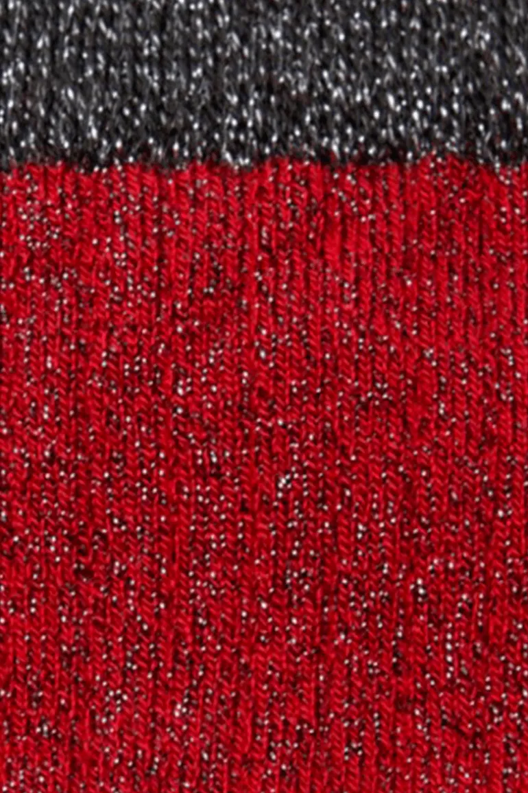 Calcetin P14 de purpurina Rojo - The Nook Store