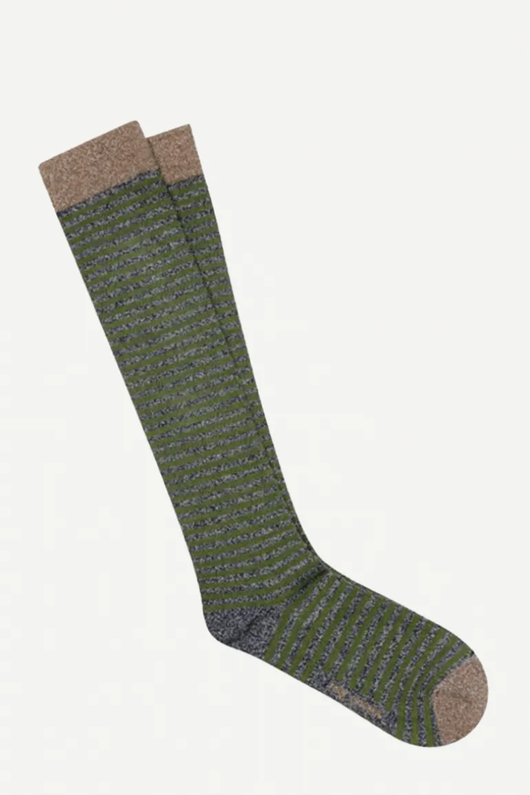 Calcetin purpurina caña alta PCAR04 rayas Caza - Azul Stone - The Nook Store