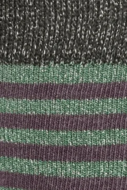 Calcetin purpurina caña alta PCAR13 rayas Viola - Verde Oliva - The Nook Store