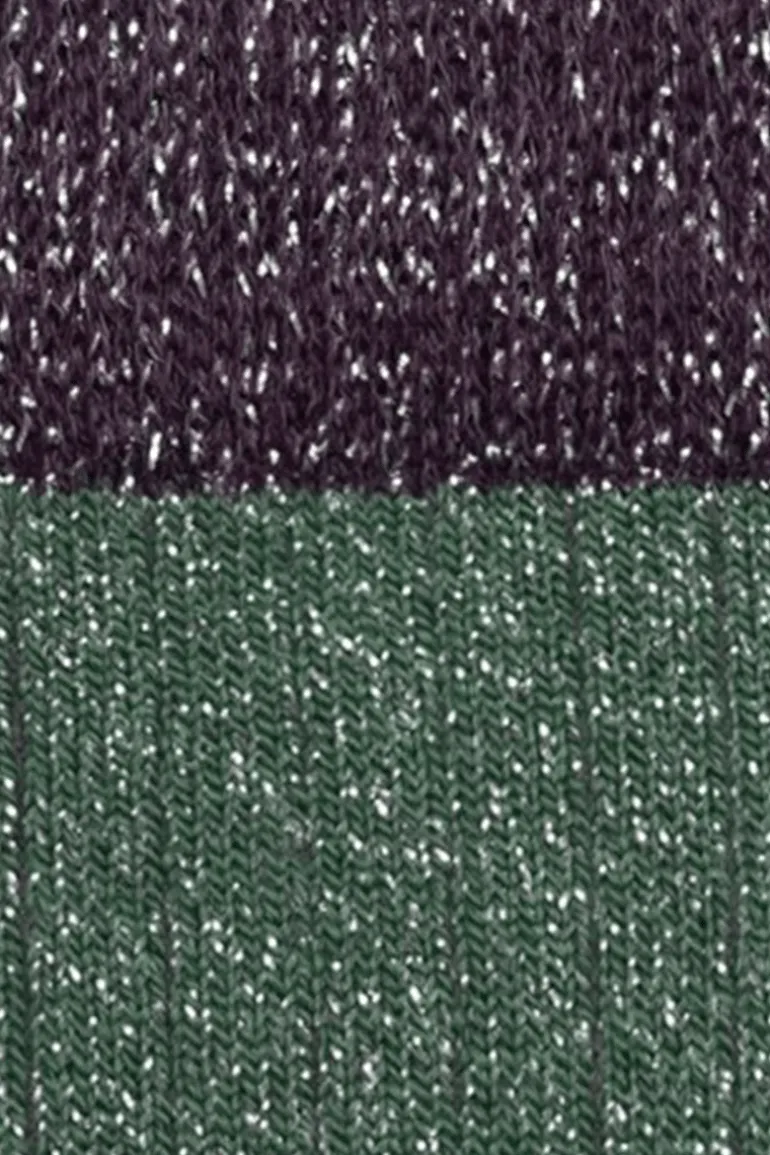 Calcetin purpurina caña alta PCA08 Verde Oliva - The Nook Store