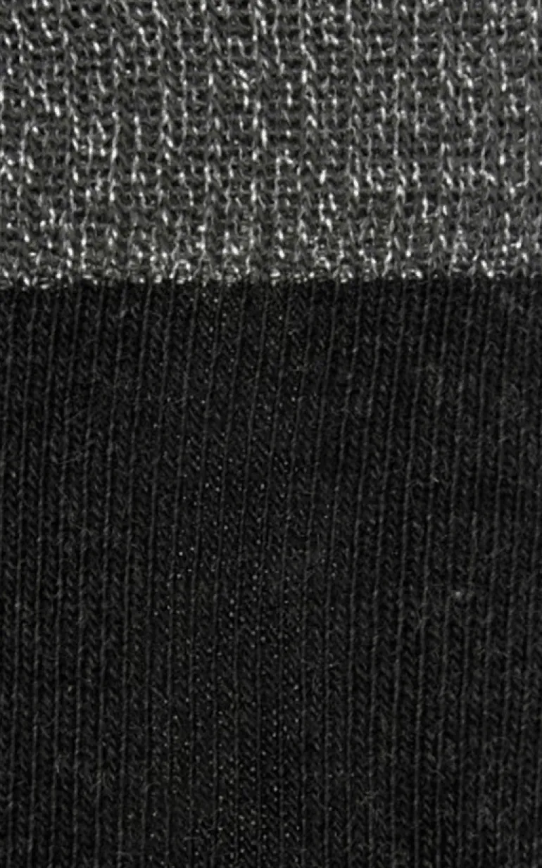 Calcetin purpurina Estrella caña corta PEC05 Negro - Gris - The Nook Store