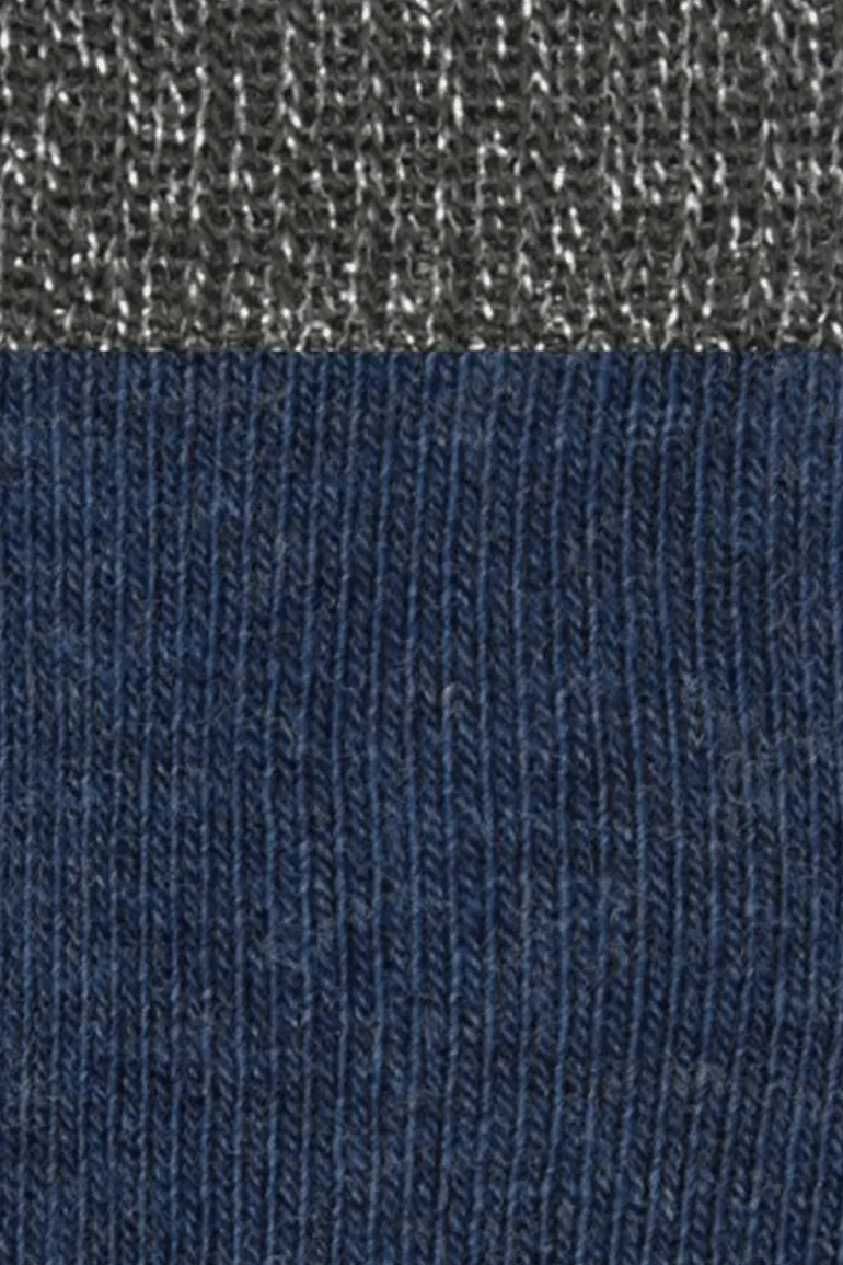 Calcetin purpurina Estrella caña corta PEC08 Marino - Gris - The Nook Store