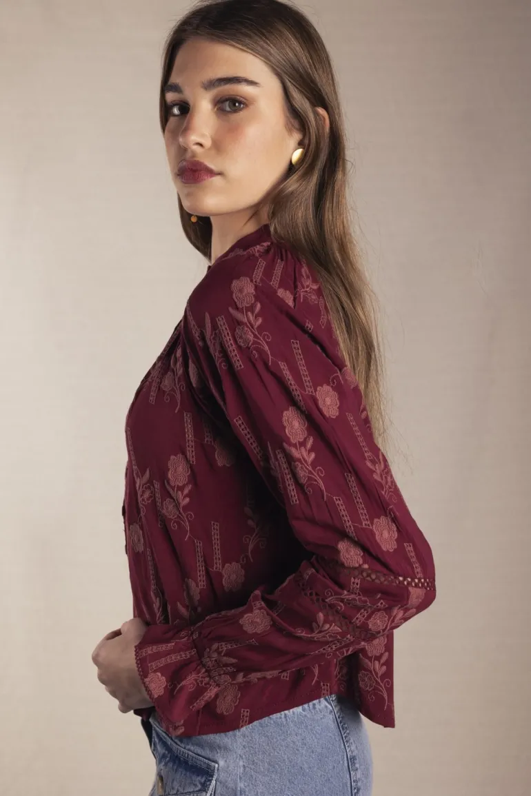 Camisa Emira Wine - The Nook Store
