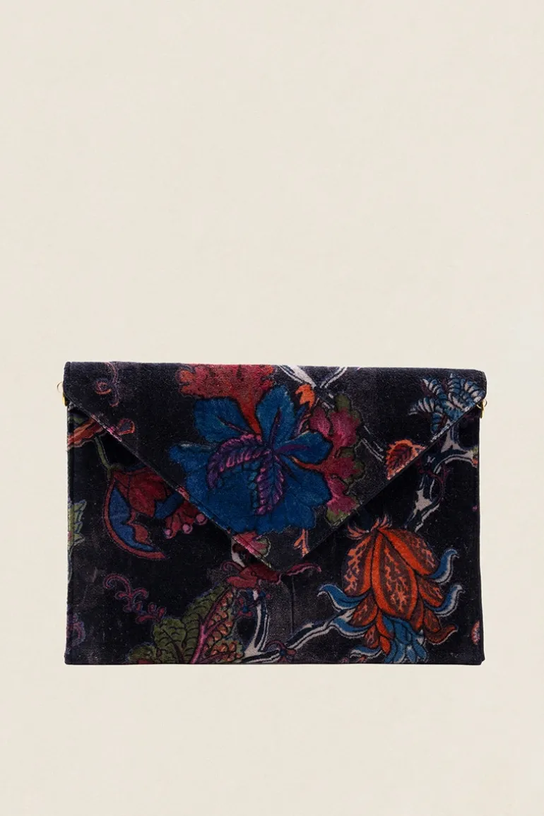 Cartera de Mano 59 Flores Azul Marino - The Nook Store