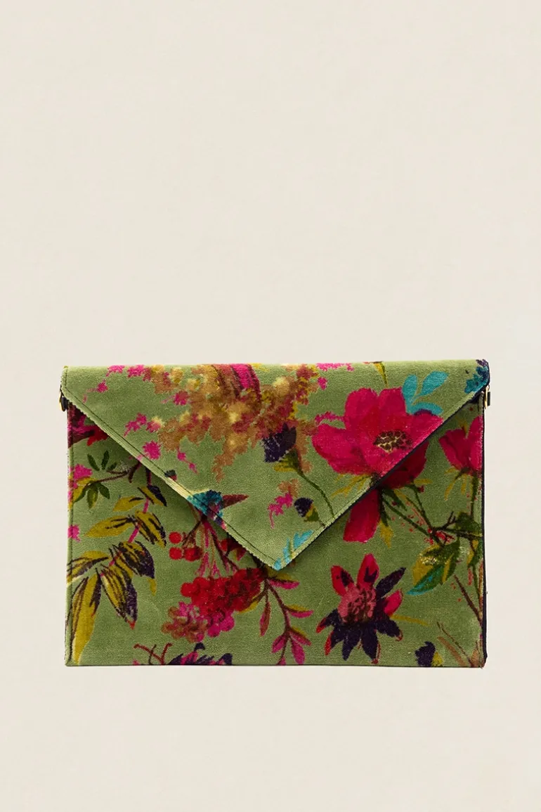 Cartera de Mano 53 Pájaros Verde Claro - The Nook Store