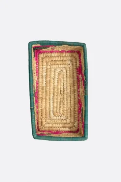 Cesto Mimbre Verde/Rosa - The Nook Store