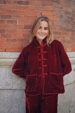 Chaqueta Camille Terciopelo Teja - The Nook Store