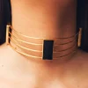 Choker rectangle black CH01 - The Nook Store