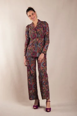 Conjunto Amelie Burdeos Flores - The Nook Store