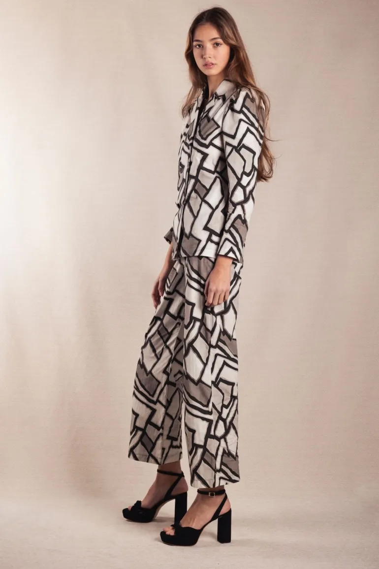 Conjunto Amelie Cuadros Blanco y Gris - The Nook Store