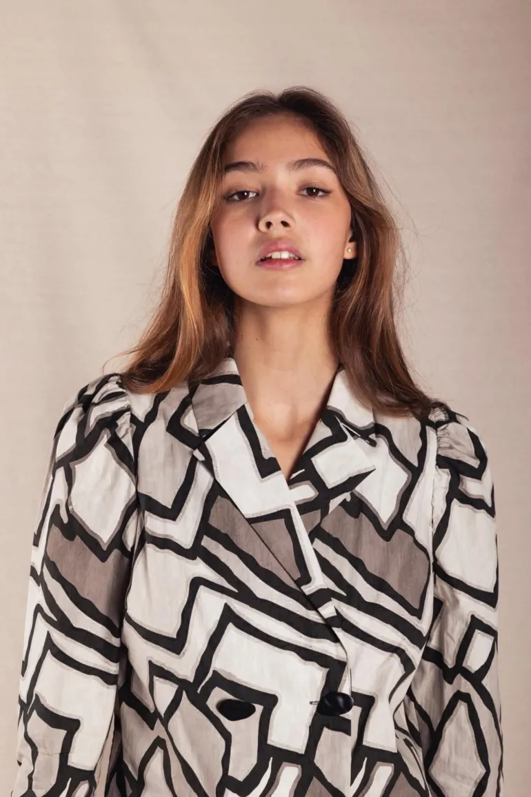 Conjunto Amelie Cuadros Blanco y Gris - The Nook Store