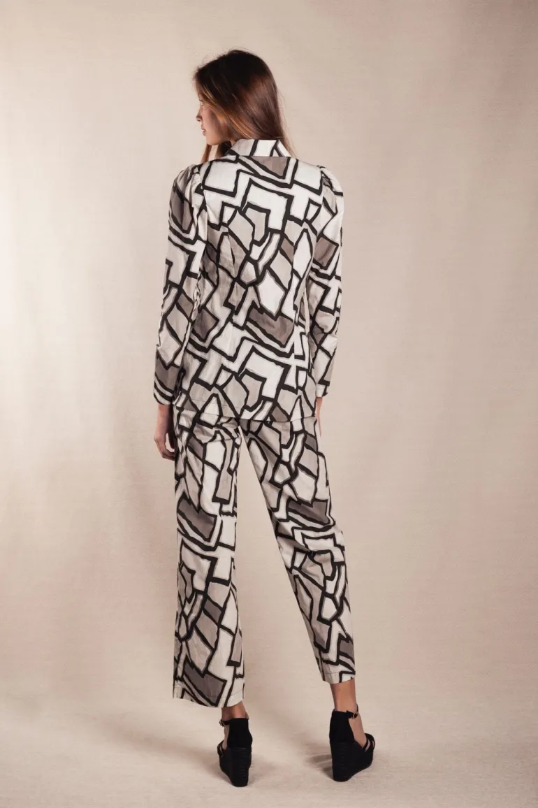 Conjunto Amelie Cuadros Blanco y Gris - The Nook Store