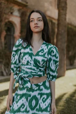 Conjunto Fernanda Ikat Verde - The Nook Store