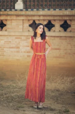 Conjunto Pipa Stripes Naranja - The Nook Store