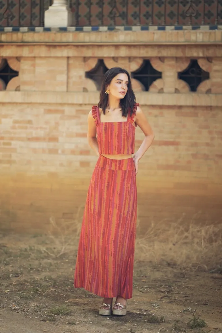 Conjunto Pipa Stripes Naranja - The Nook Store