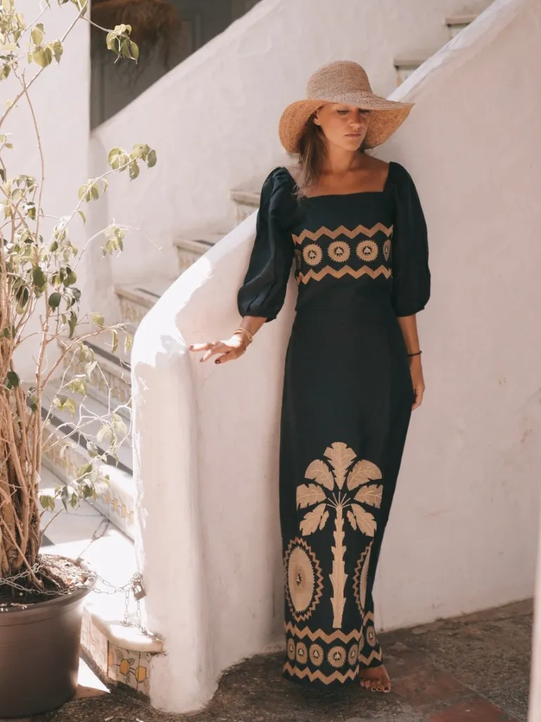 Conjunto Suzani Bordado Negro - The Nook Store