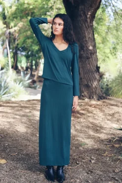 Falda Basic Punto Verde - The Nook Store