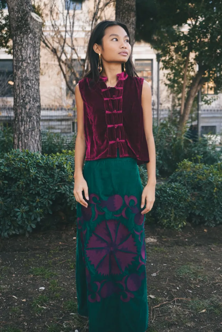 Falda Suzani Velvet Verde - The Nook Store