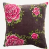 Funda de Cojín Cleo gris flores grandes - The Nook Store